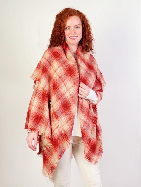 Stylish Plaid Blanket Scarf